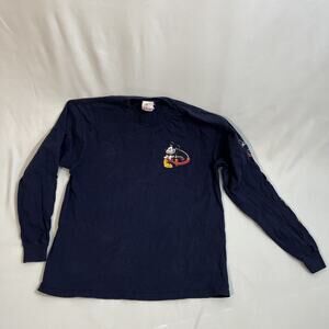 Disney Mickey Mouse Long Sleeve Shirt Mens Large Navy